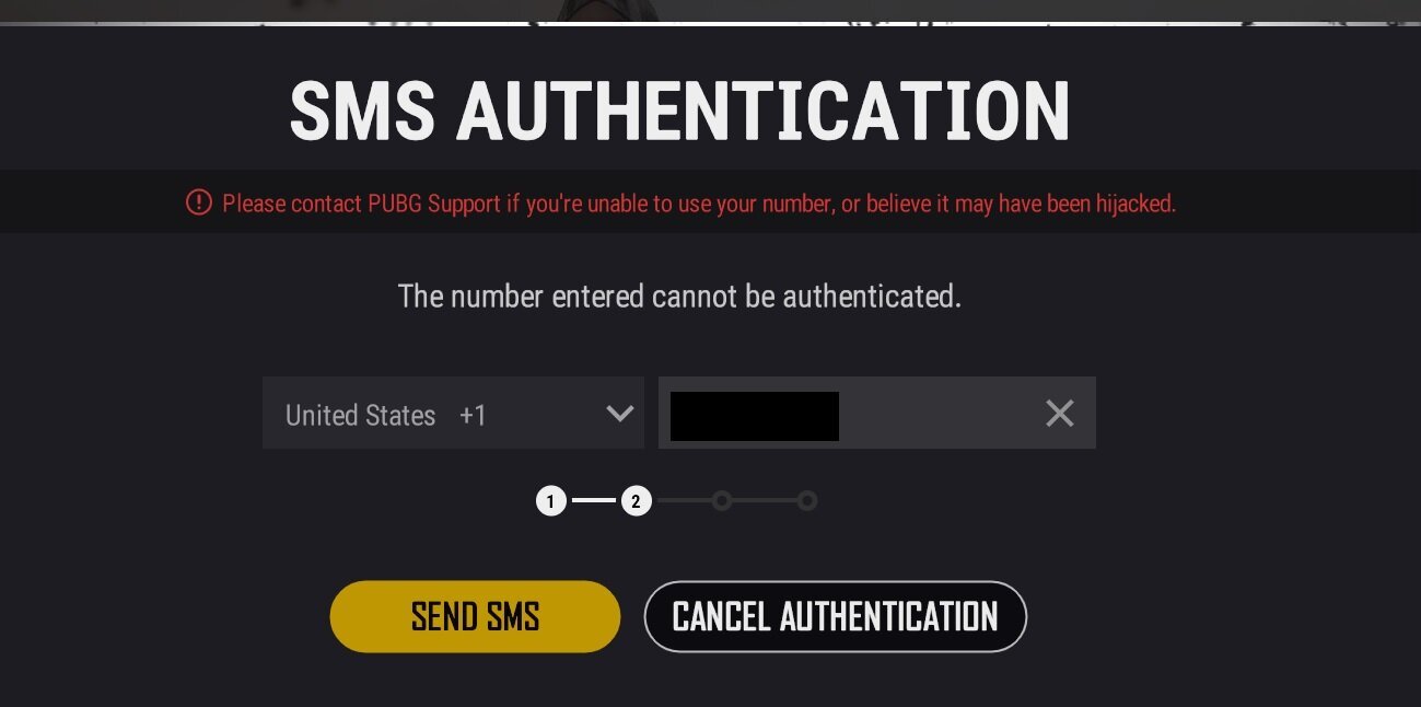PUBG SMS Rank Verification